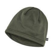 Gorro Ice Fleece verde de poliéster con logo Brandit