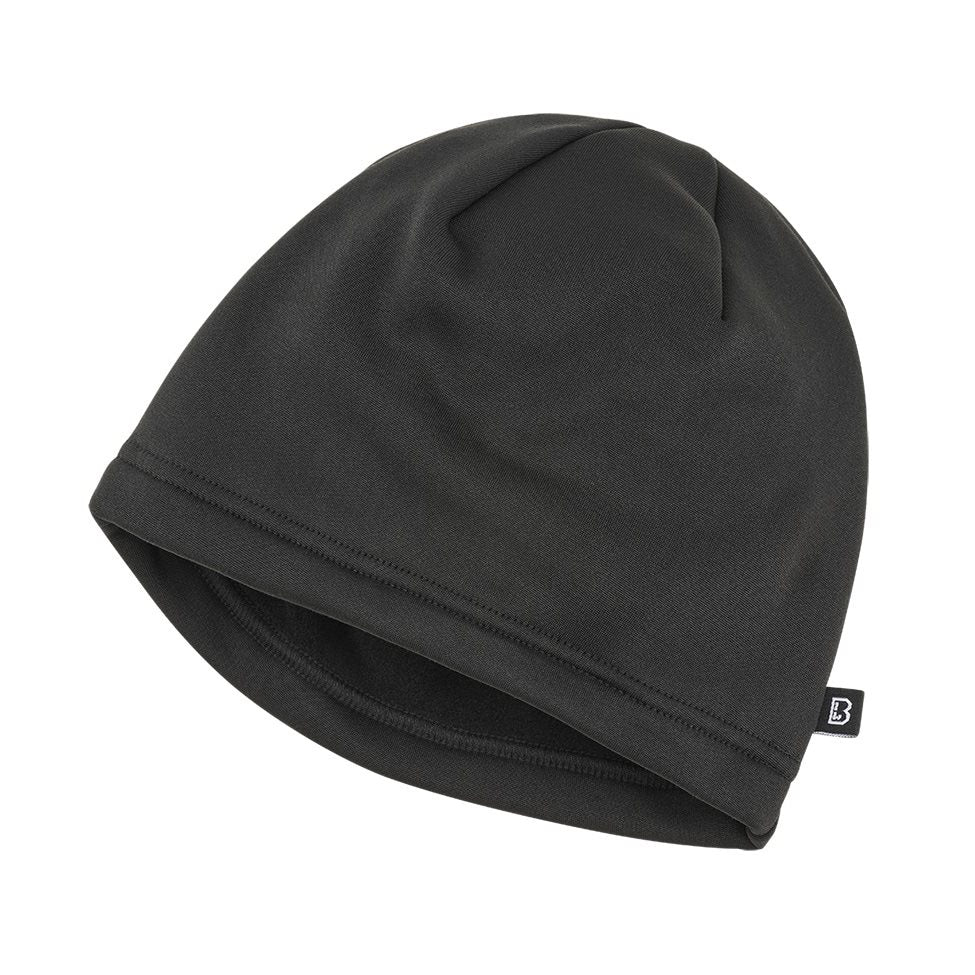 Gorro Ice Fleece verde de poliéster con logo Brandit