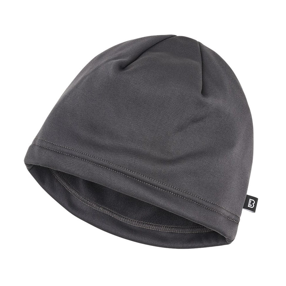 Gorro Ice Fleece verde de poliéster con logo Brandit
