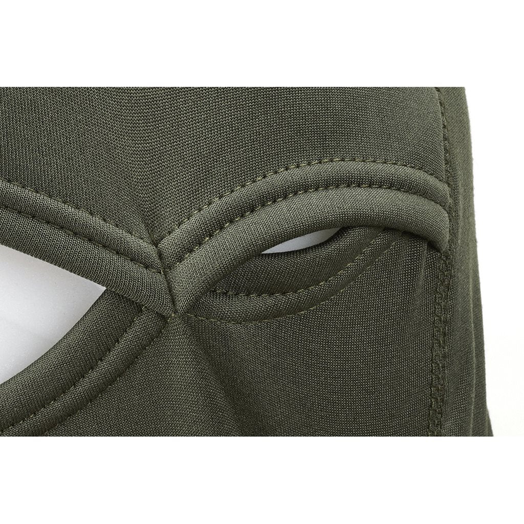 Pasamontañas Balaclava STORM verde de poliéster elástico con forro polar