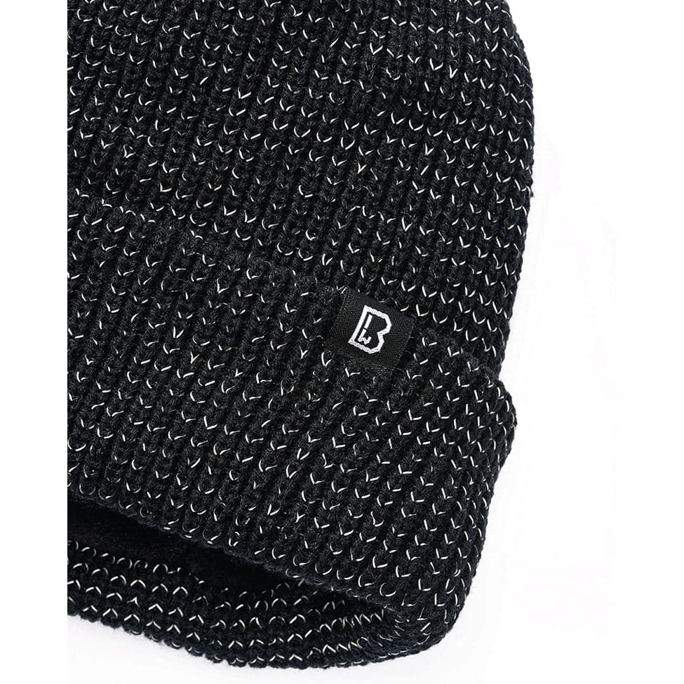Gorro tejido reflectante verde, gorro de invierno con material reflectante