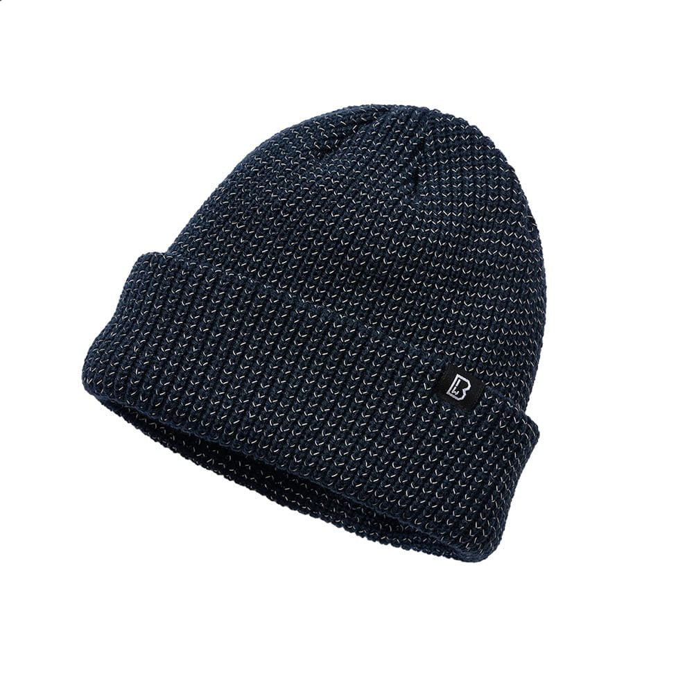 Gorro tejido reflectante verde, gorro de invierno con material reflectante