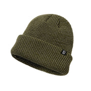 Gorro tejido reflectante verde, gorro de invierno con material reflectante