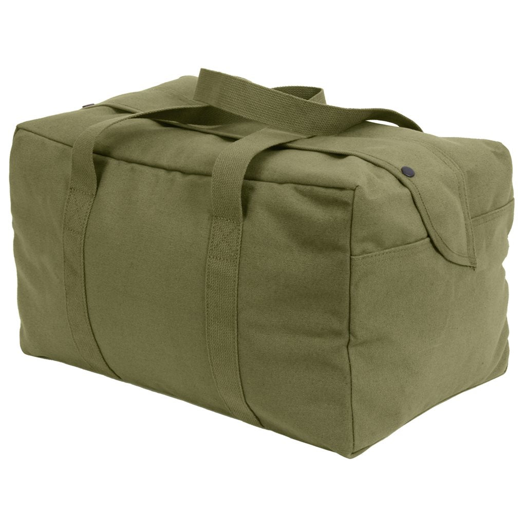 Bolsa Parachute Cargo 40l verde, lona resistente, 48x30x28 cm