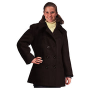 Abrigo mujer ULTRA FORCE negro peacoat de lana con forro acolchado de nylon