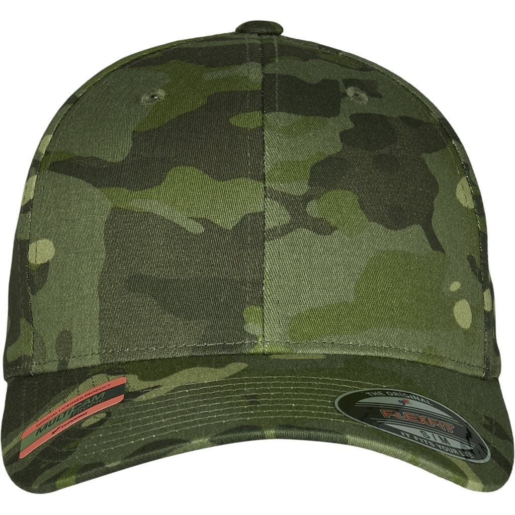 Gorra FLEXFIT MULTICAM TROPIC en algodón y elastano, con visera y orificios de ventilación en la parte superior