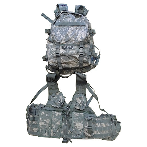 Set táctico RIFLEMAN BASIC ACU DIGITAL - chaleco, mochila y accesorios (12 piezas)