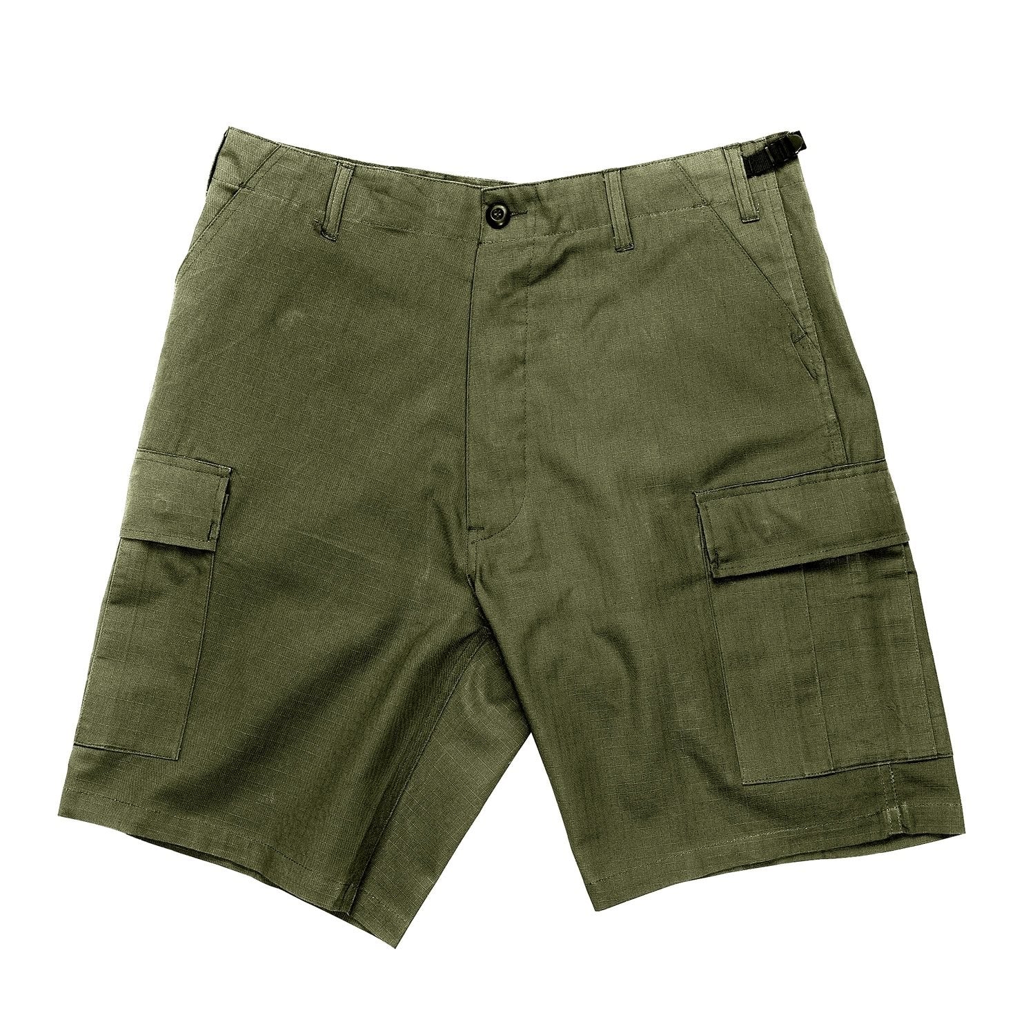 Pantalones cortos BDU rip-stop ZEENÉ con 6 bolsillos, ajuste de cintura y cierre de botones