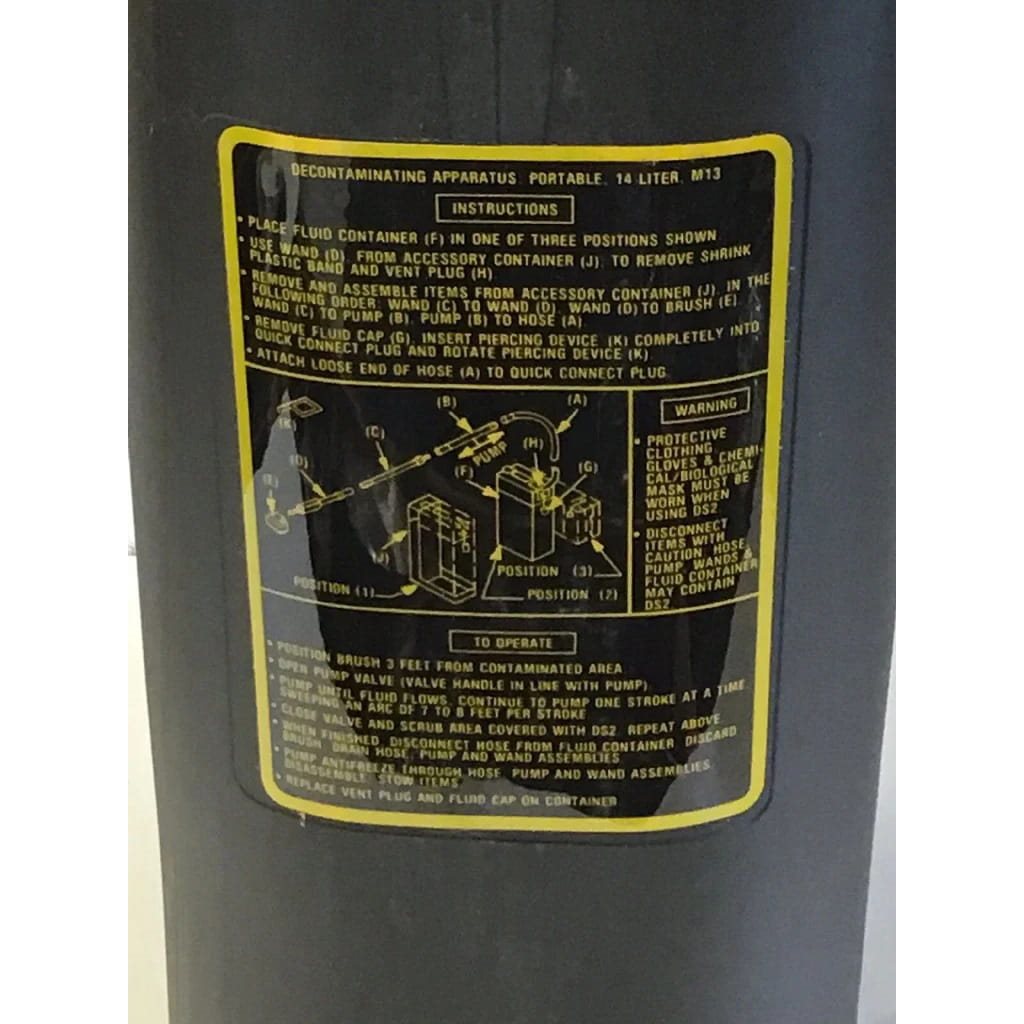 Bidón M13 de descontaminación (EE. UU.), 14 litros - almacenado, sin uso