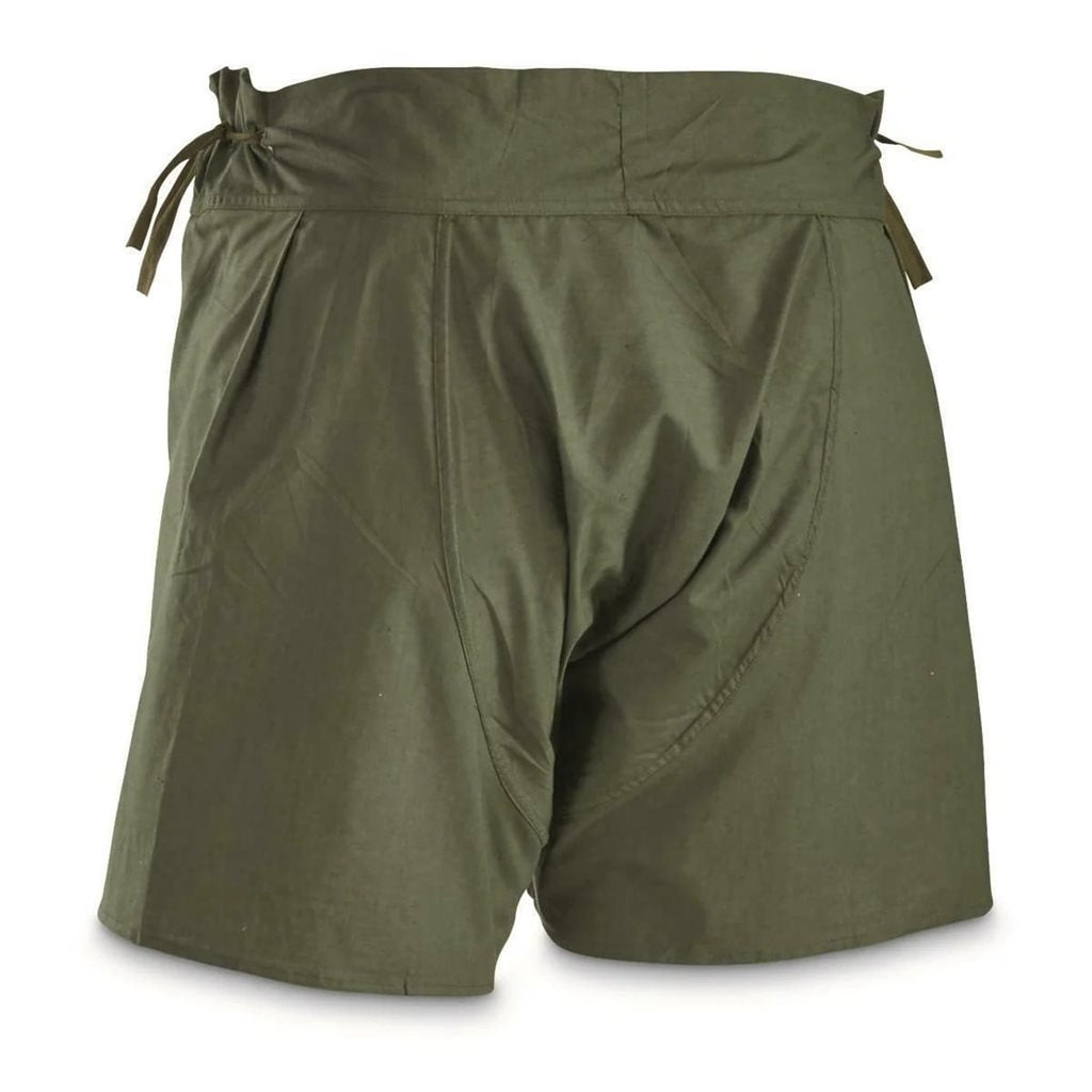 Boxers Skivvies verdes de algodón, origen británico