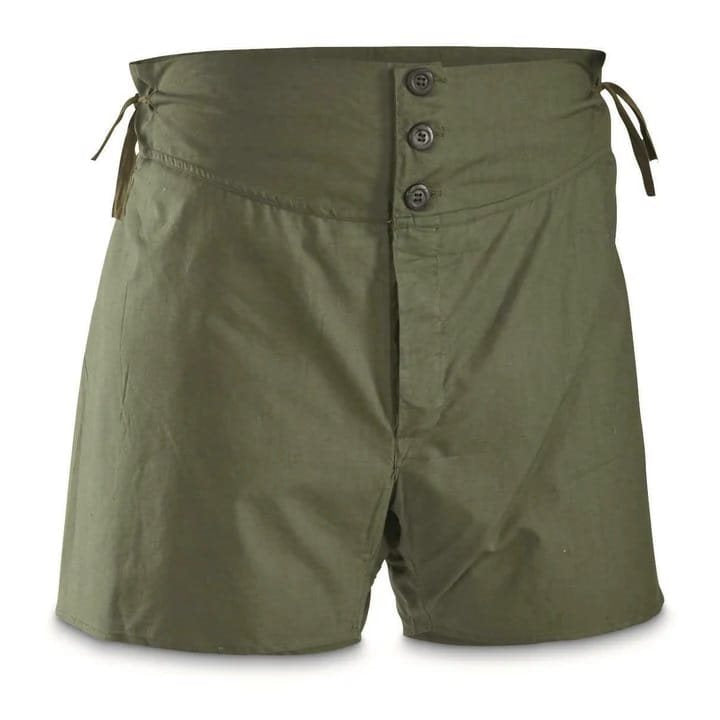 Boxers Skivvies verdes de algodón, origen británico