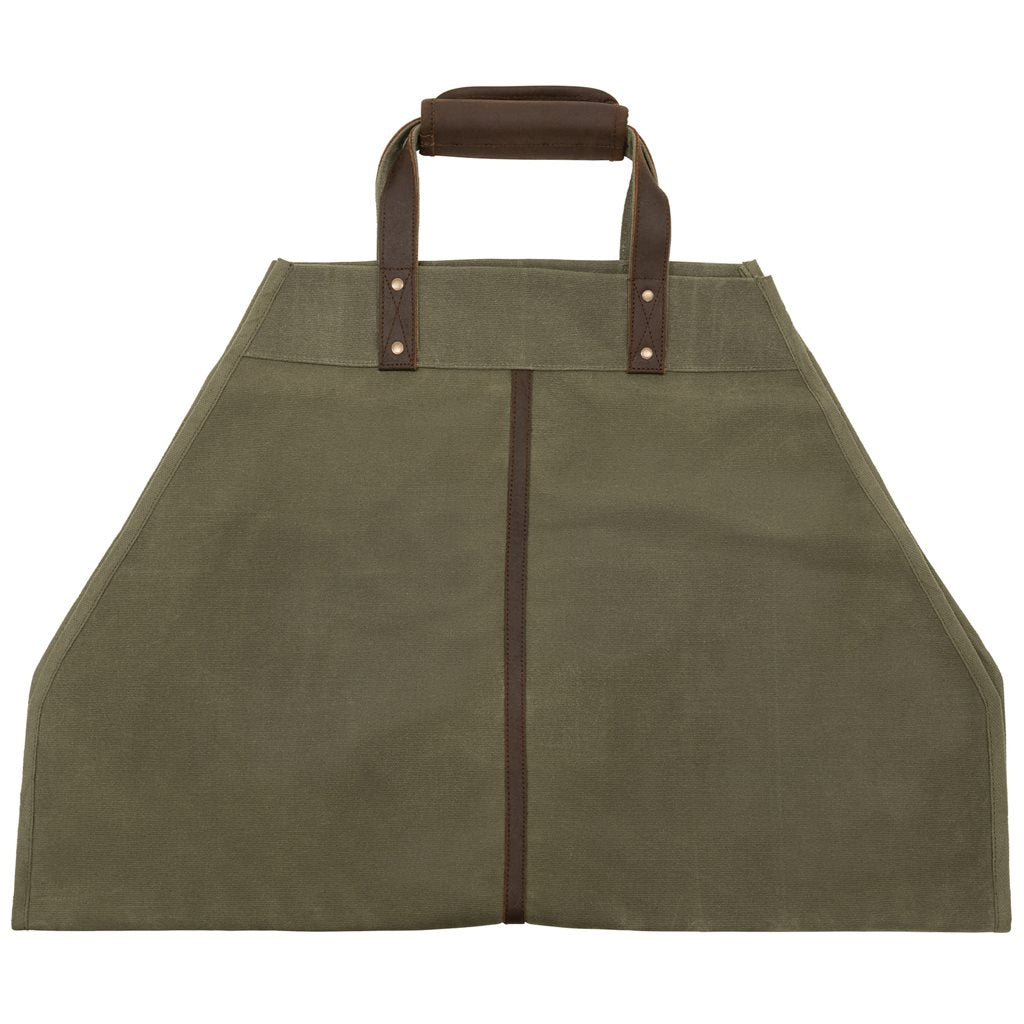 Bolsa BACKWOODS de lona negra para transportar leña