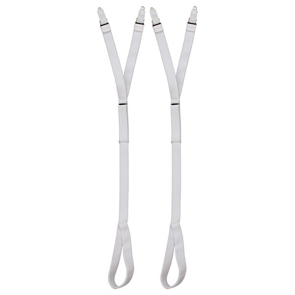 Tirantes STIRRUP blancos (pack de 2) para sujetar la camisa y evitar que salga del pantalón