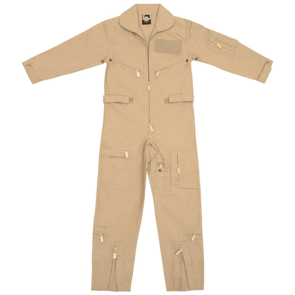 Mono infantil US Air Force khaki con bolsillos y cremalleras