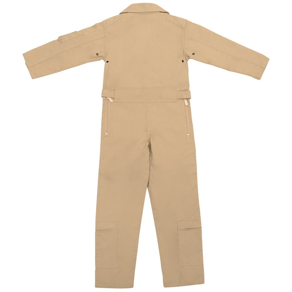 Mono infantil US Air Force khaki con bolsillos y cremalleras