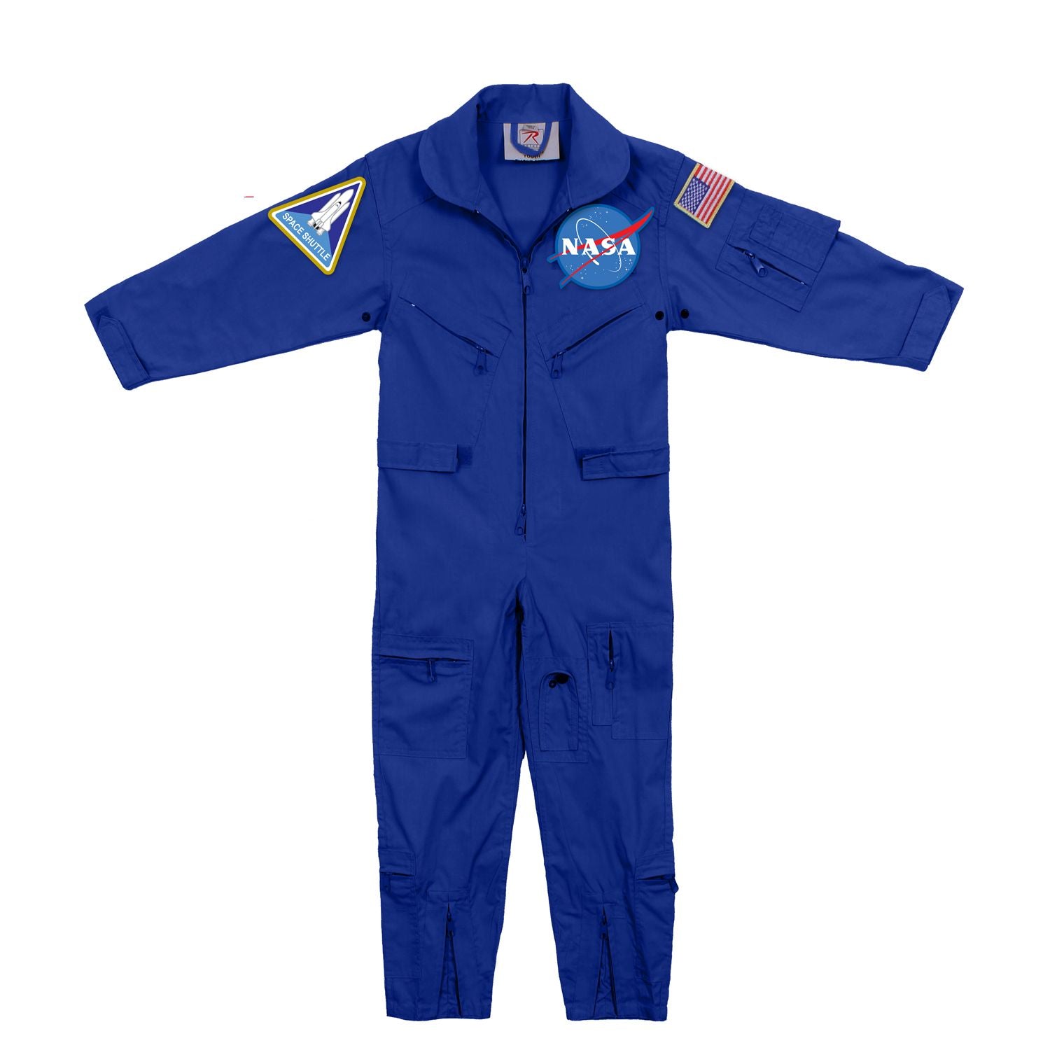 Mono infantil NASA con parches, cremallera bidireccional, 55% algodon 45% poliester