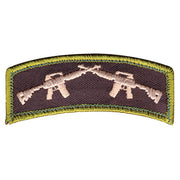Parche velcro con dos rifles cruzados, 3 x 7,5 cm