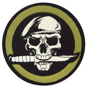 Parche MILITARY SKULL WITH KNIFE velcro 8 cm