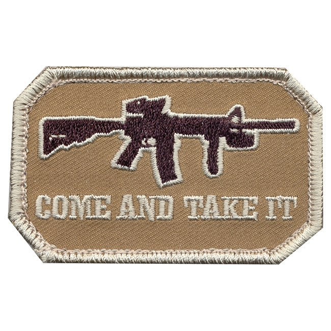 Parche velcro 'COME AND TAKE IT' 5,5 x 7,5 cm
