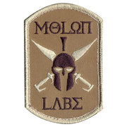 Parche velcro MOLON LABE DESERT aprox. 9 x 5,5 cm para superficies con velcro