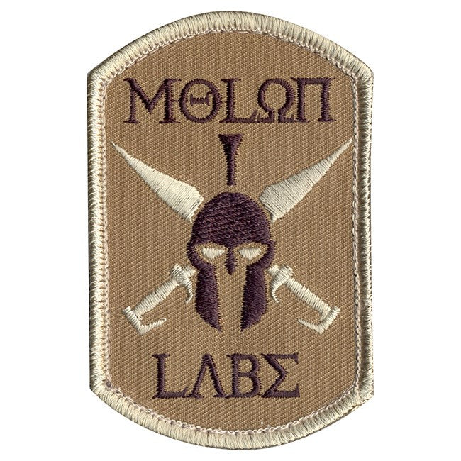 Parche velcro MOLON LABE DESERT aprox. 9 x 5,5 cm para superficies con velcro