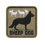 Parche velcro 6x6 cm con perro pastor y ovejas