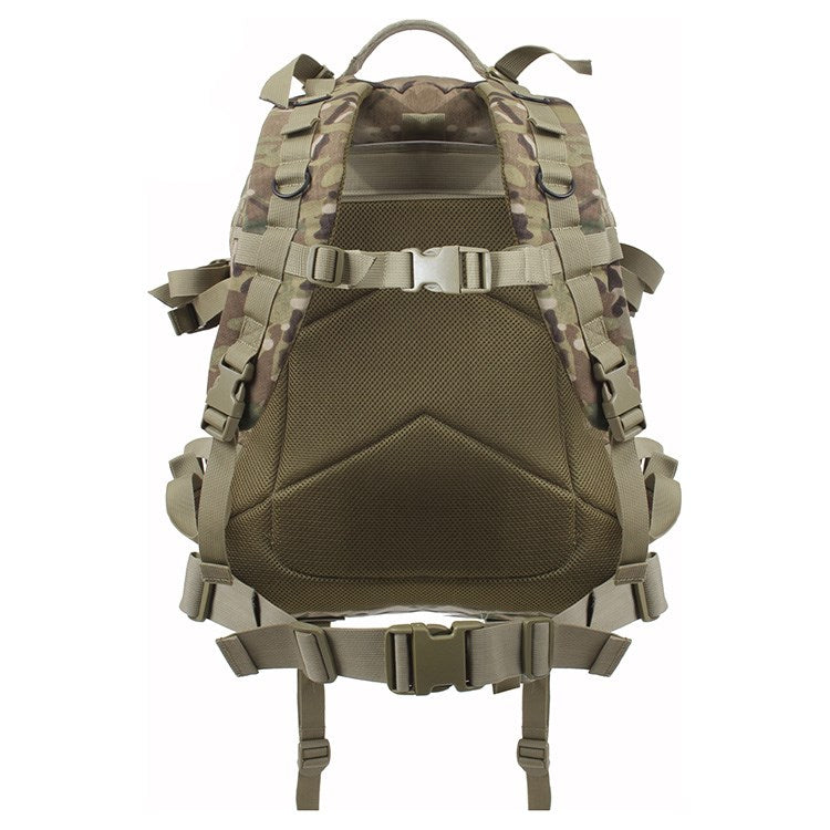 Mochila TRANSPORT grande Rothco, vista frontal, compatible con sistema MOLLE y forro impermeable