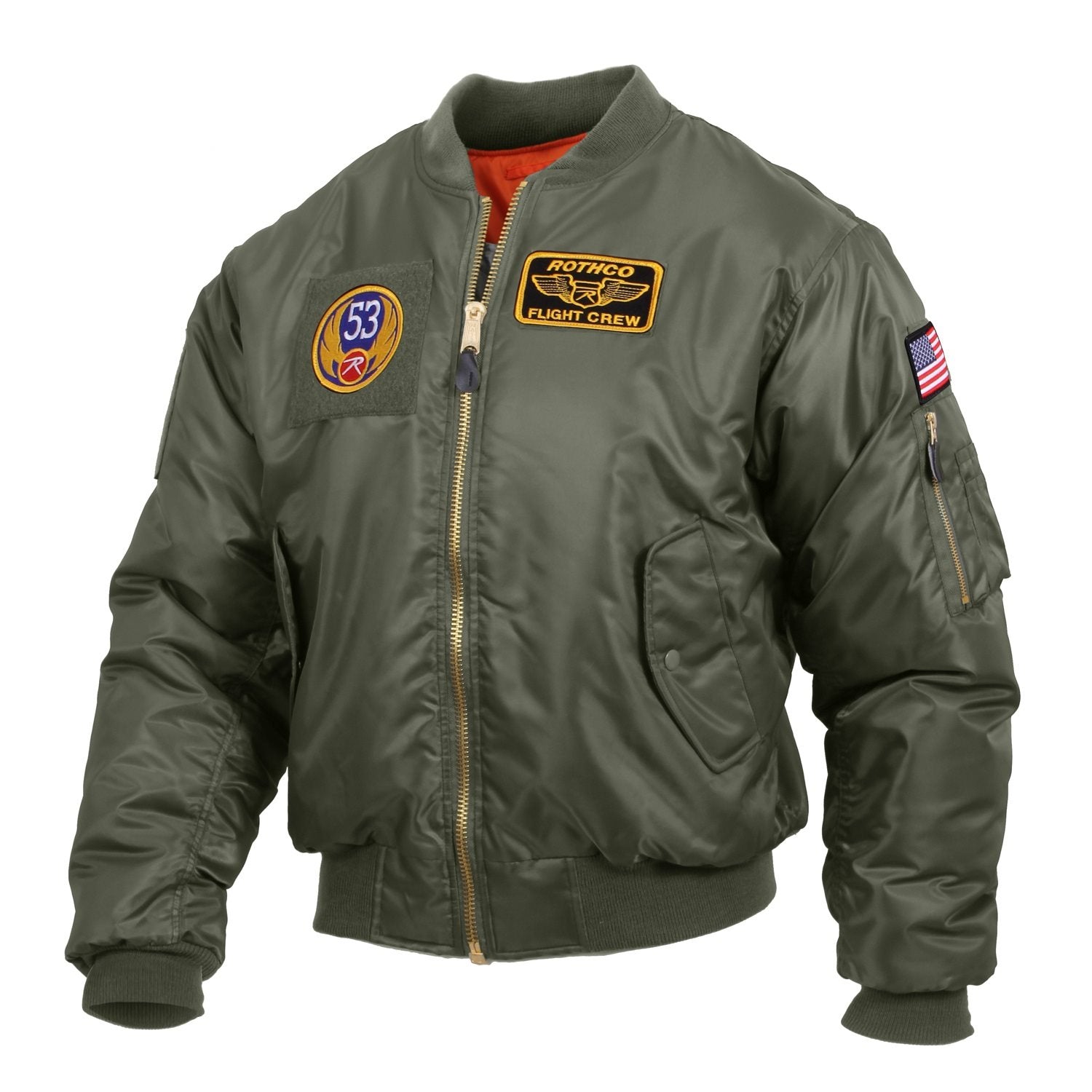Bomber MA-1 con parches, chaqueta tipo piloto, vista del producto