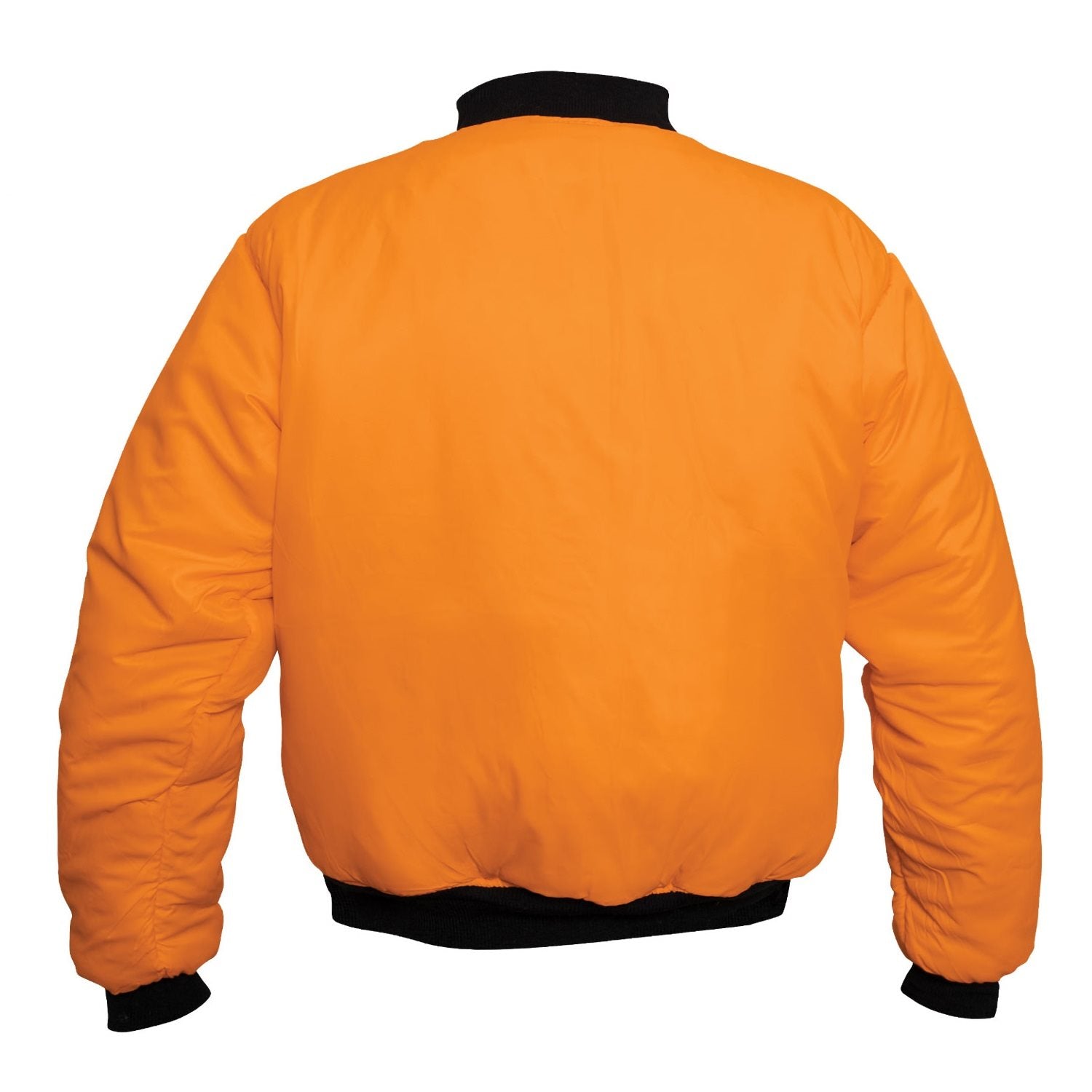 Chaqueta MA-1 Flight NASA negra reversible de nylon con forro naranja
