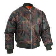 Imagen de la cazadora UTRA FORCE MA1 FIGHT WOODAND (reversible) con bolsillo en la manga