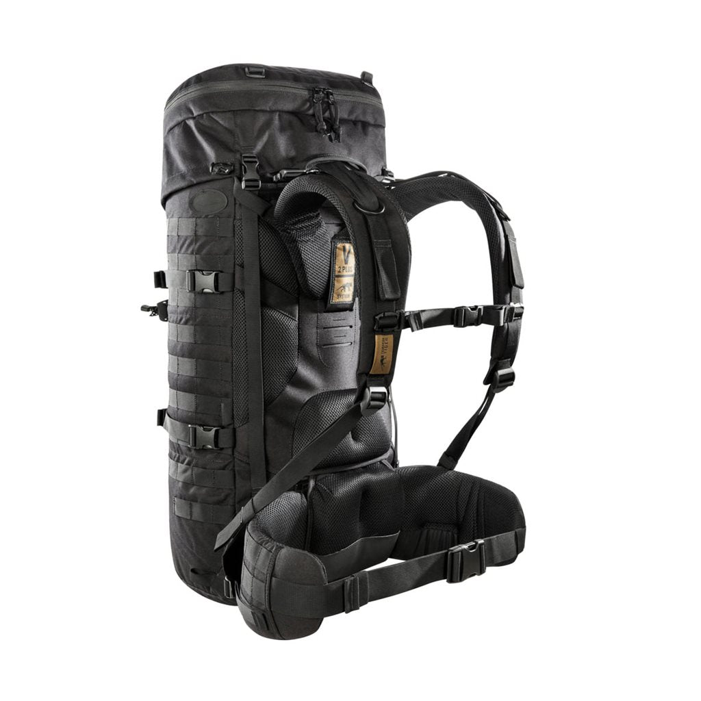 Mochila Base Pack 52 L negra con volumen ajustable, sistema de transporte cómodo y dos compartimentos