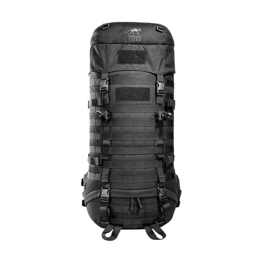 Mochila Base Pack 52 L negra con volumen ajustable, sistema de transporte cómodo y dos compartimentos