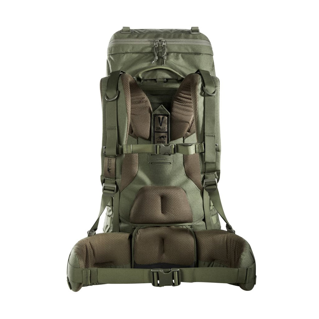 Mochila Base Pack 52 L negra con volumen ajustable, sistema de transporte cómodo y dos compartimentos