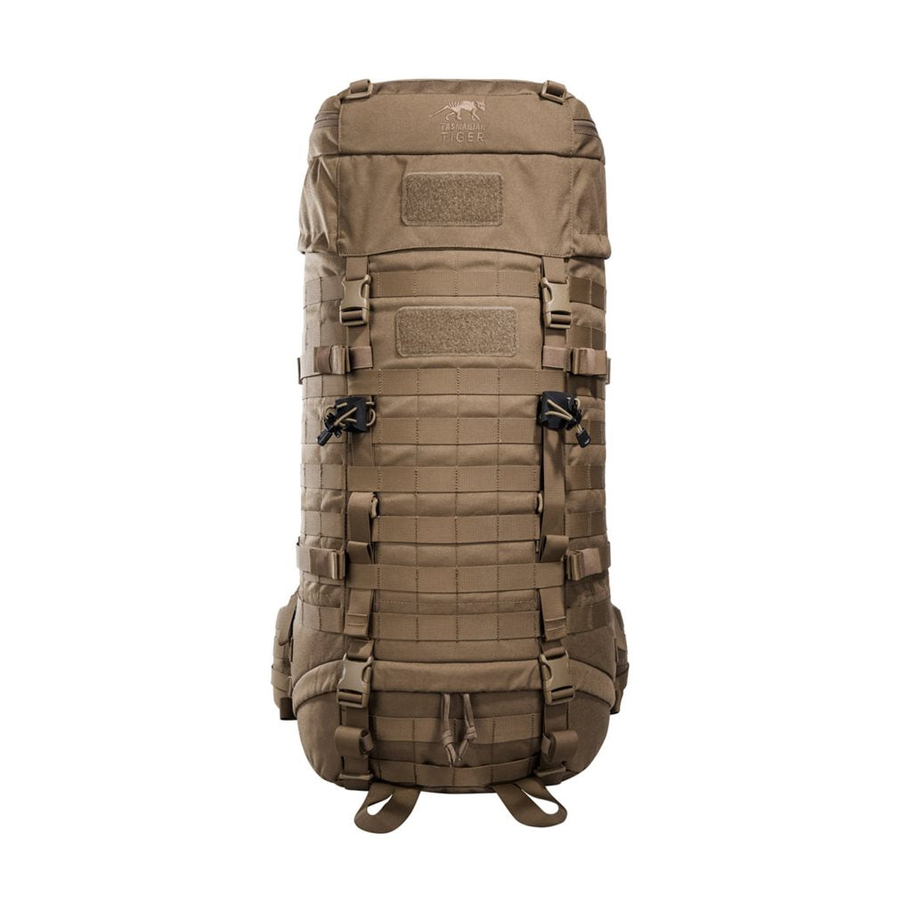 Mochila Base Pack 52 L negra con volumen ajustable, sistema de transporte cómodo y dos compartimentos