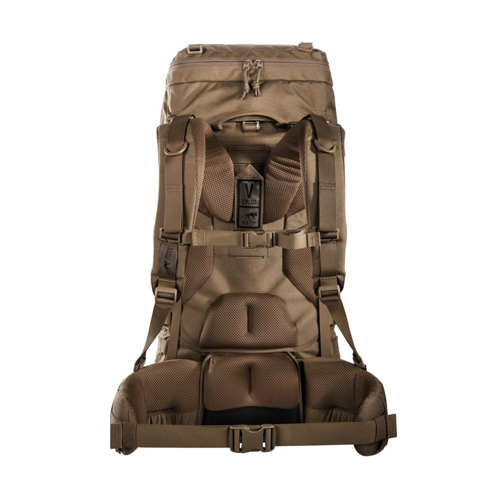 Mochila Base Pack 52 L negra con volumen ajustable, sistema de transporte cómodo y dos compartimentos