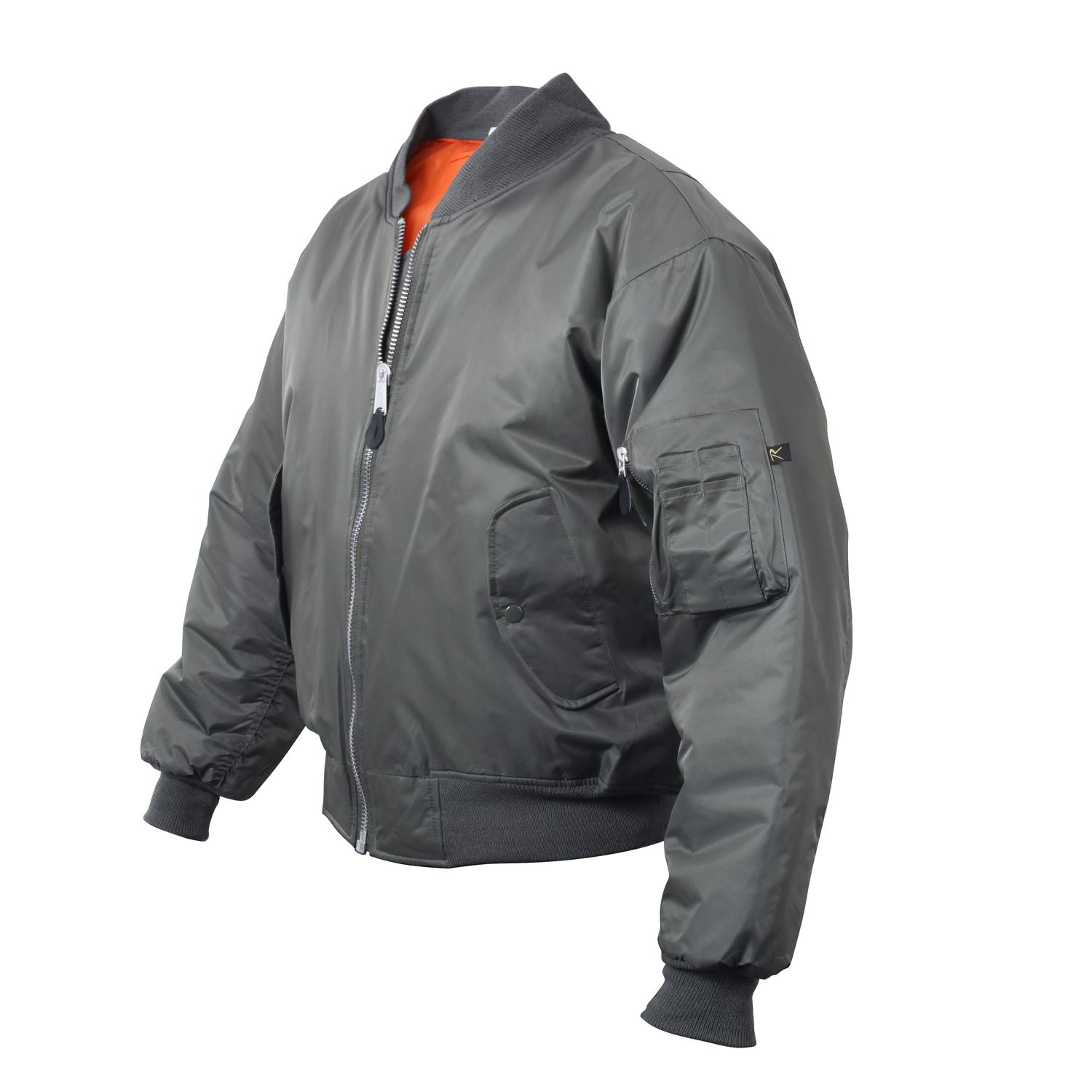 Chaqueta ULTRA FORCE MA-1 gris reversible, 100% nylon, bolsillo en la manga