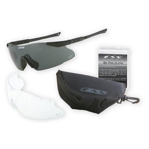 Gafas ESS ICE-2LS con funda y lentes claras y ahumadas