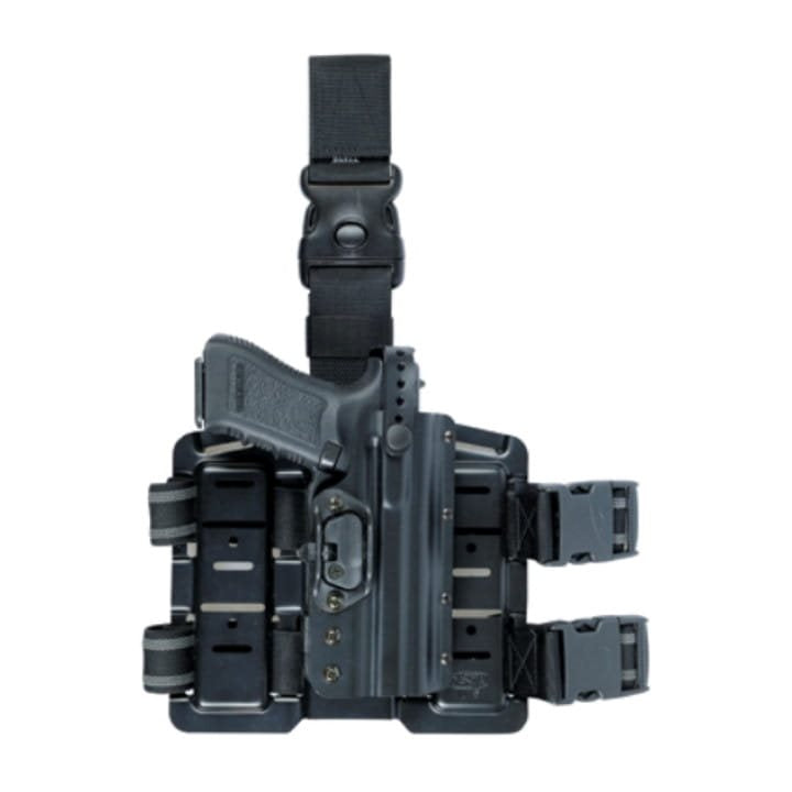 Funda táctica PHDLB para Glock 19 y CZ P-10, versión derecha, funda de muslo de plástico