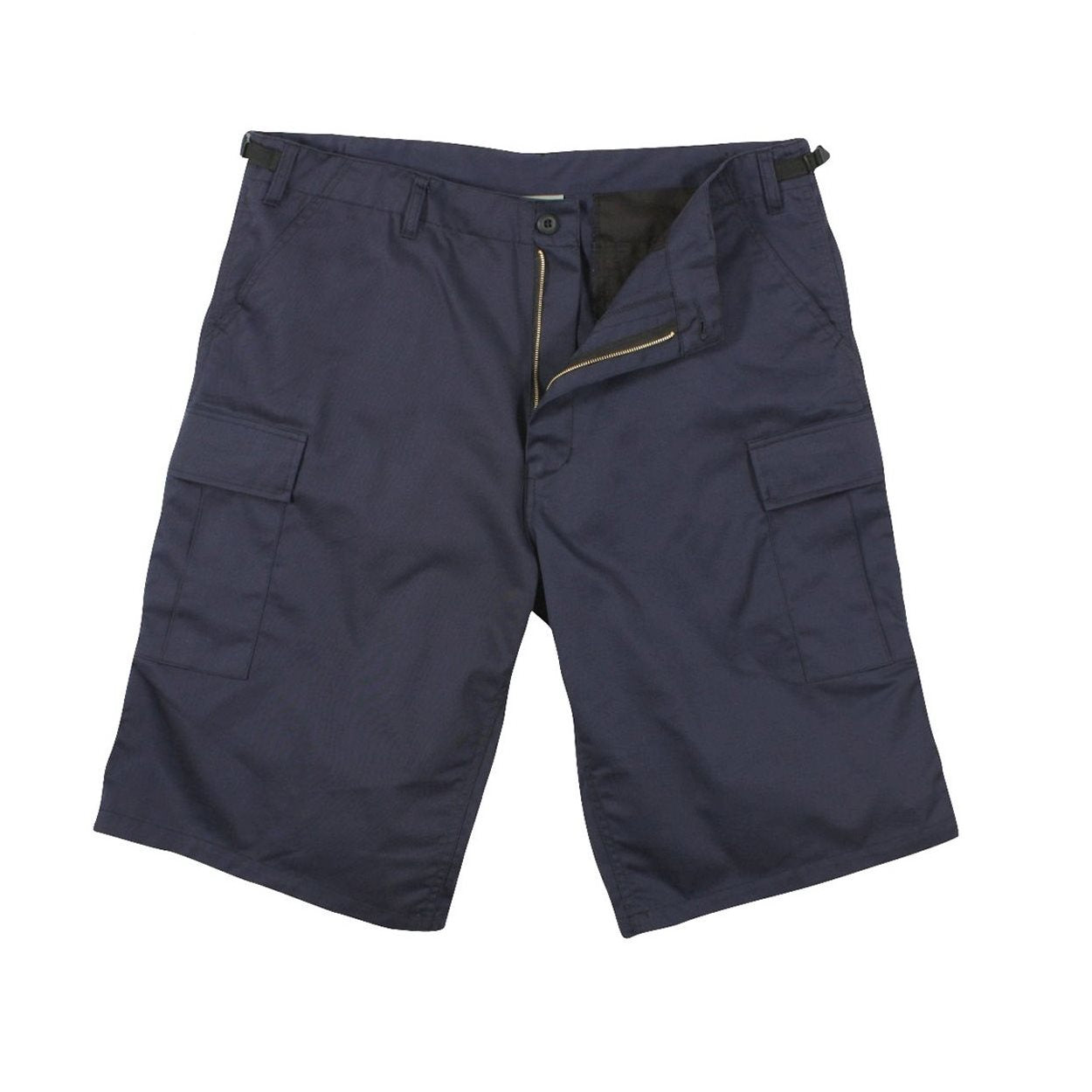 Pantalones cortos Fatigue XTRA azul marino con perneras prolongadas, estilo BDU