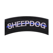 Parche SHEEP DOG con Velcro y línea azul, 7,6 x 3,2 cm