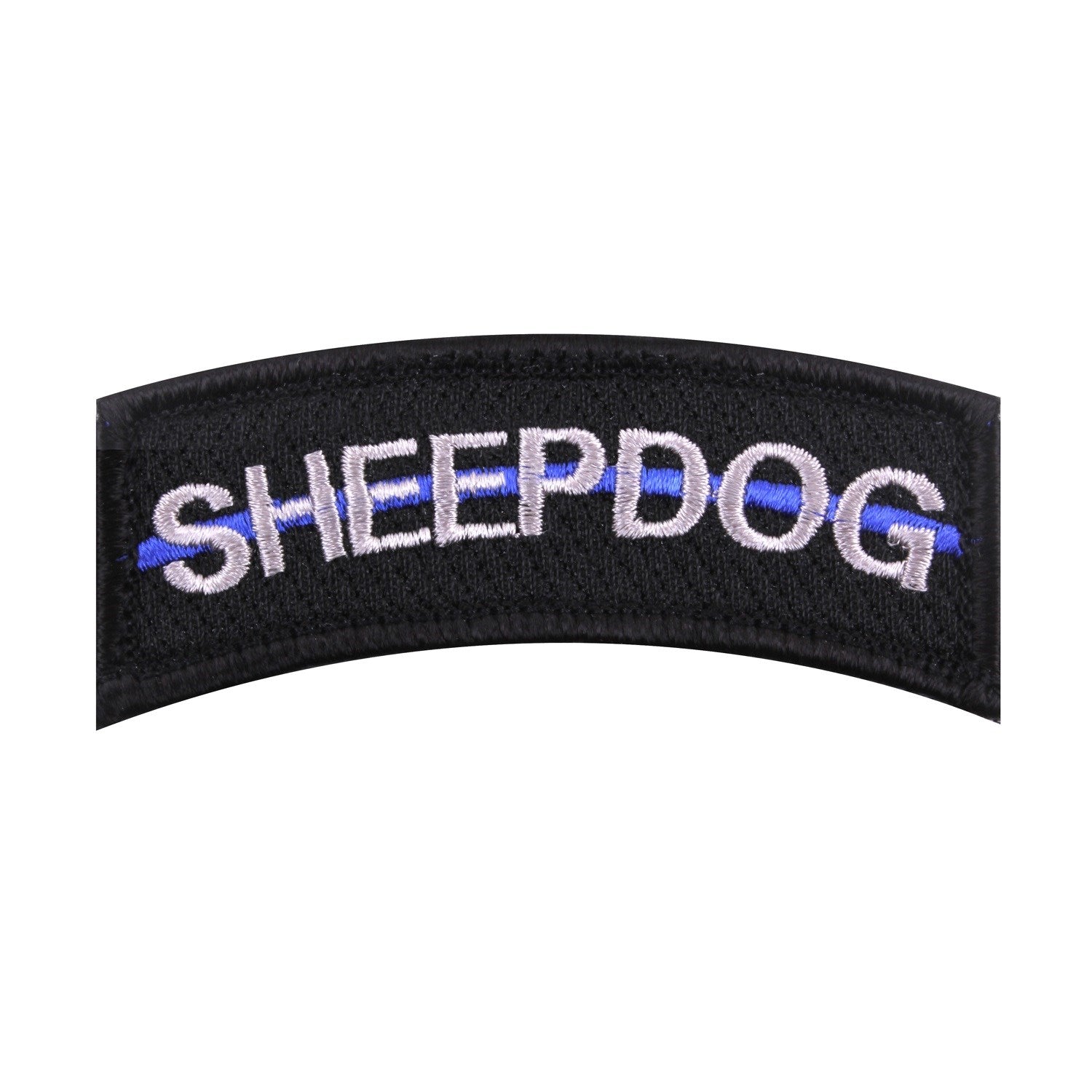 Parche SHEEP DOG con Velcro y línea azul, 7,6 x 3,2 cm