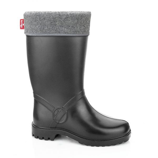 Botas de agua forradas de mujer HORSE negras