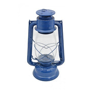 Lampa petrolejová METALOGLOBUS Nr.107, lámpara de petróleo antigua con superficie azul y vidrio resistente
