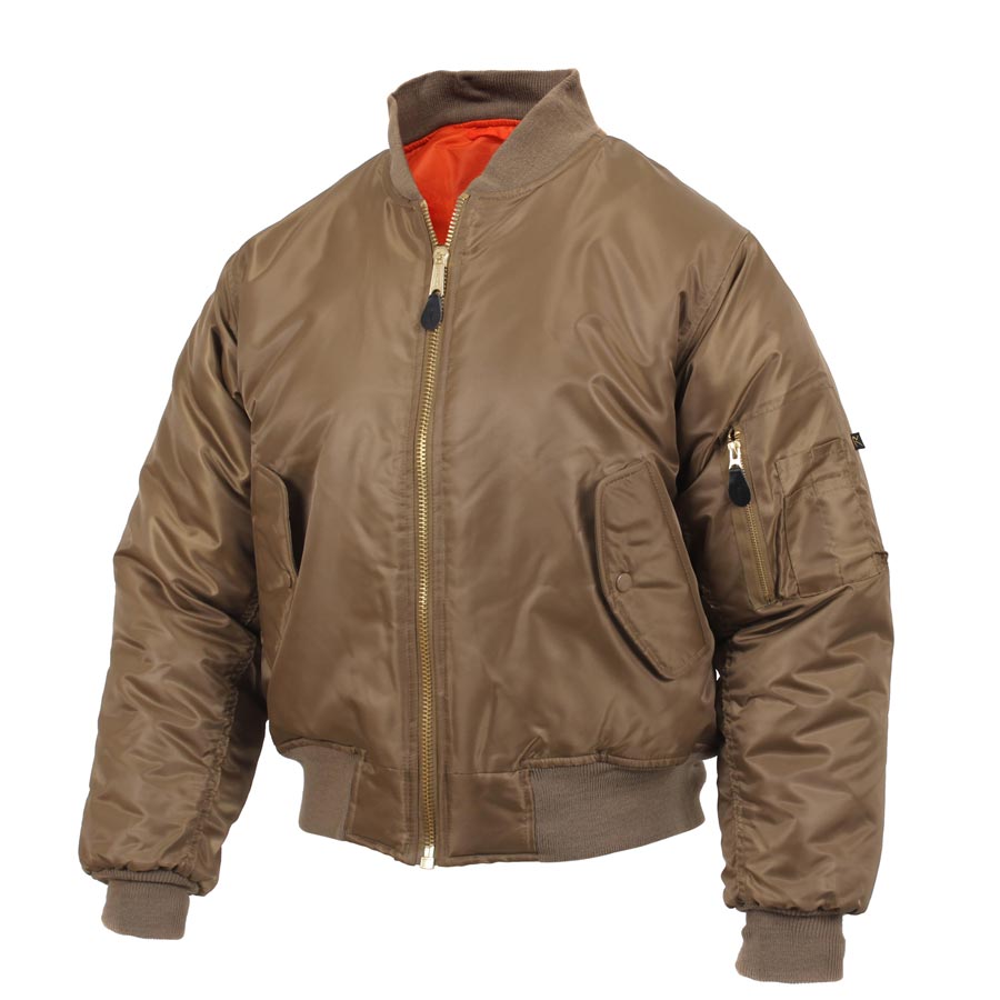 Chaqueta bomber UTRA FORCE MA1 FIGHT Coyote, reversible, 100% nylon