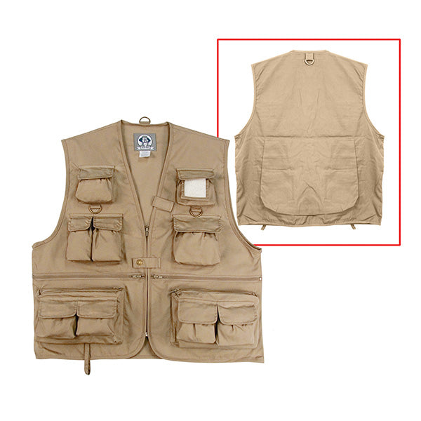 Chaleco UNCLE MILTY khaki con múltiples bolsillos