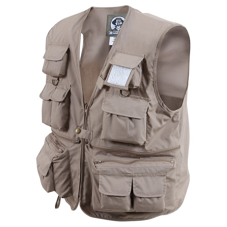 Chaleco UNCLE MILTY khaki con múltiples bolsillos