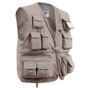 Chaleco UNCLE MILTY khaki con múltiples bolsillos