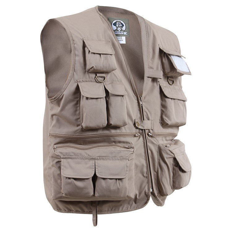 Chaleco UNCLE MILTY khaki con múltiples bolsillos