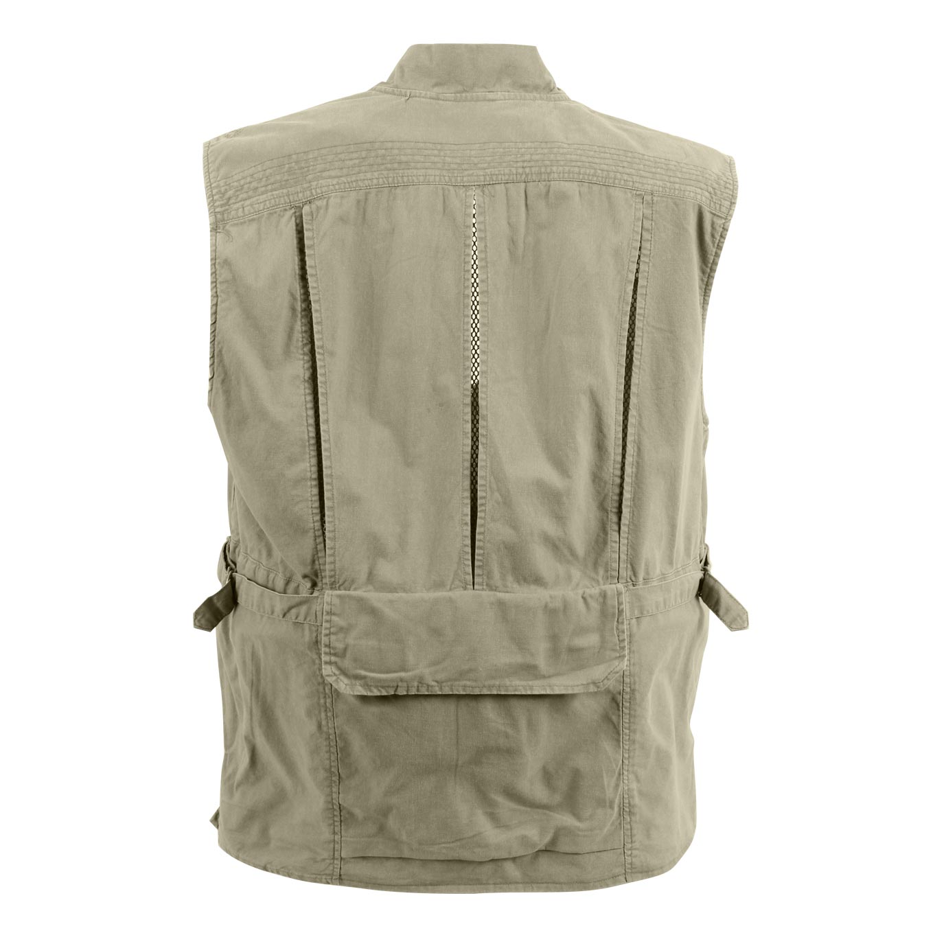Chaleco Rothco DELUXE SAFARI KHAKI de algodón con 19 bolsillos para pesca y actividades al aire libre