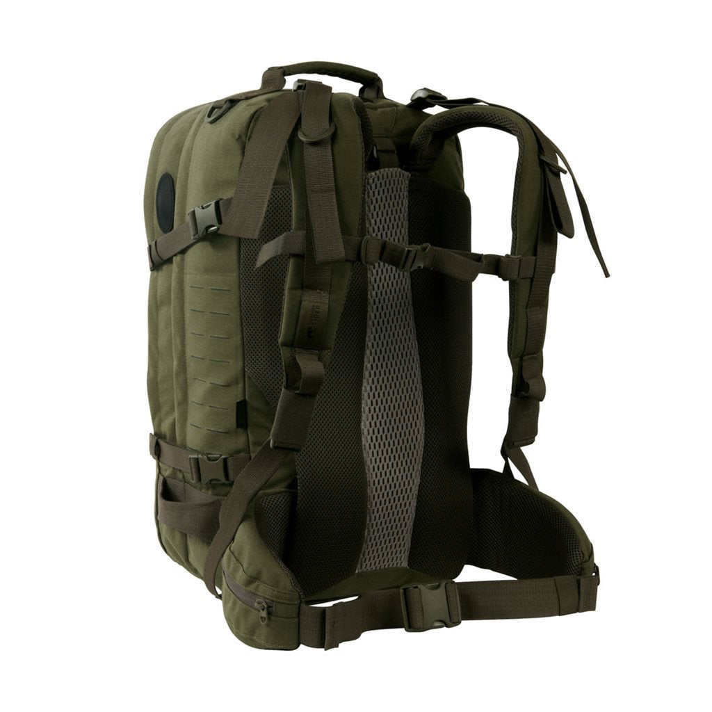 Mochila Mission Pack MKII 37 L verde con espalda reforzada y sistema modular interior y exterior